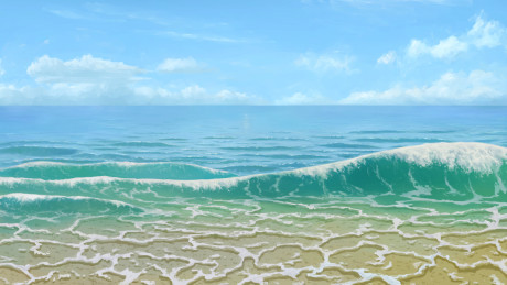 背景 浜辺の波と水面の描き方 うごイラ モンスターイラストの描き方ブログ