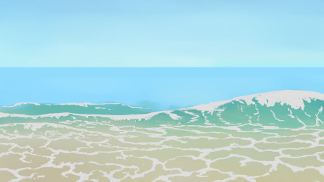 背景 浜辺の波と水面の描き方 うごイラ モンスターイラストの描き方ブログ